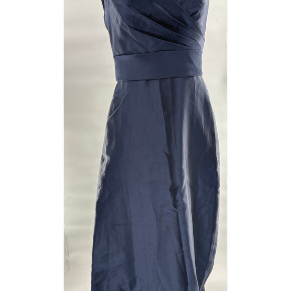 Alfred Sung Off Shoulder Satin Dress 4 Blue NWOT Gown Formal Wedding D811S - Picture 6 of 8